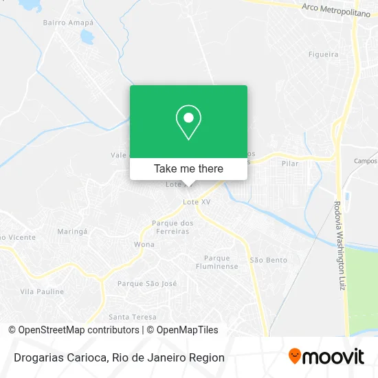 Drogarias Carioca map