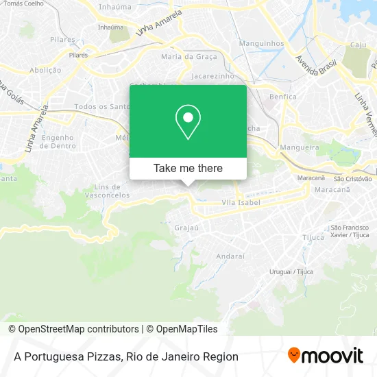 A Portuguesa Pizzas map