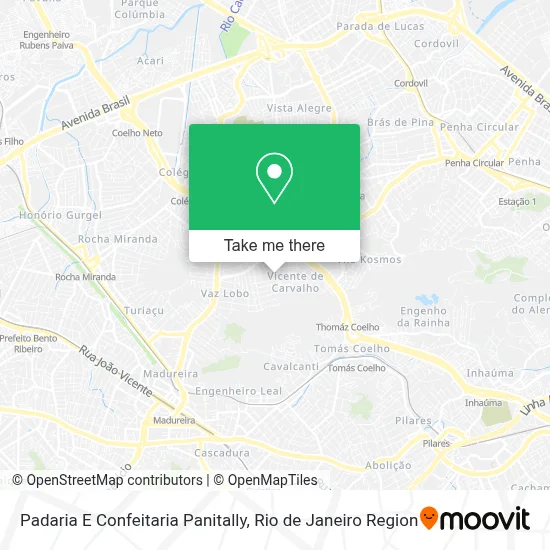 Padaria E Confeitaria Panitally map