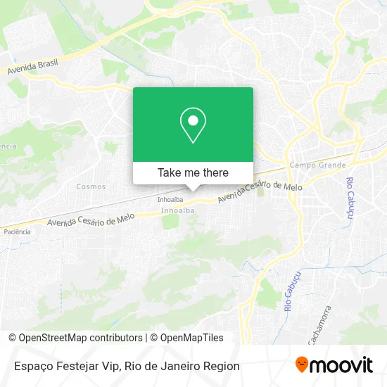 Espaço Festejar Vip map