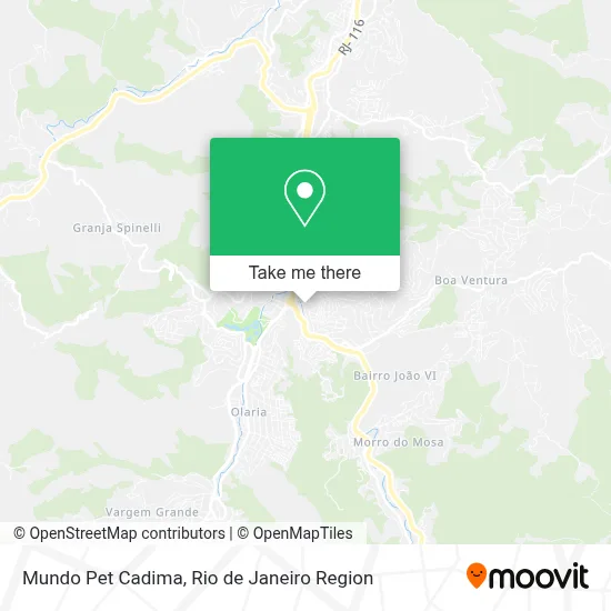 Mundo Pet Cadima map