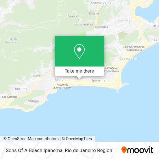 Sons Of A Beach Ipanema map