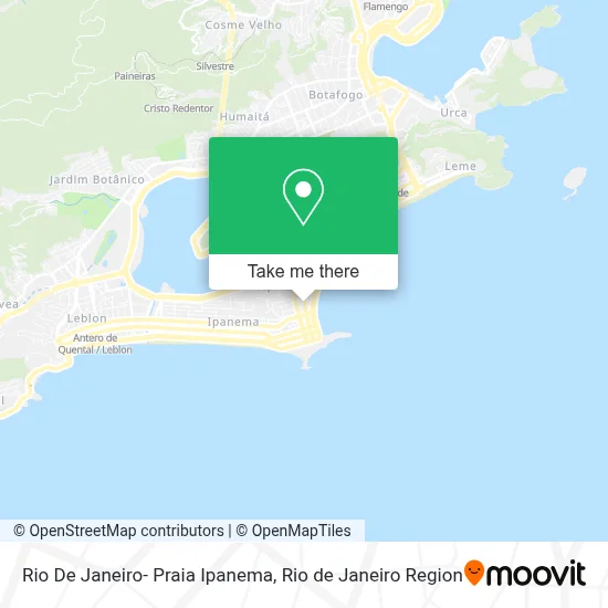 Rio De Janeiro- Praia Ipanema map