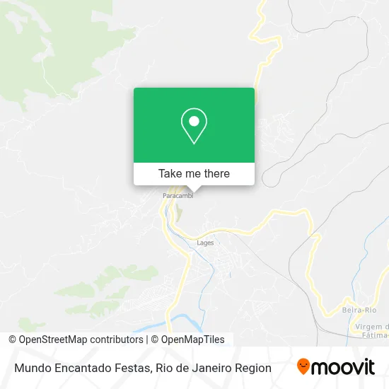 Mundo Encantado Festas map