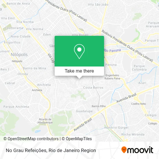 No Grau Refeições map
