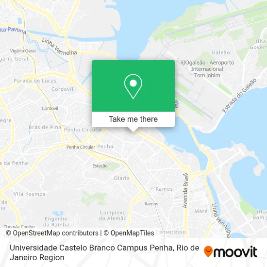 Universidade Castelo Branco Campus Penha map