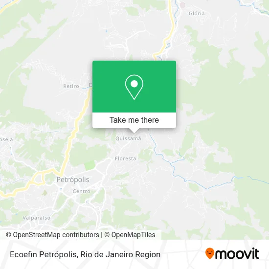 Ecoefin Petrópolis map