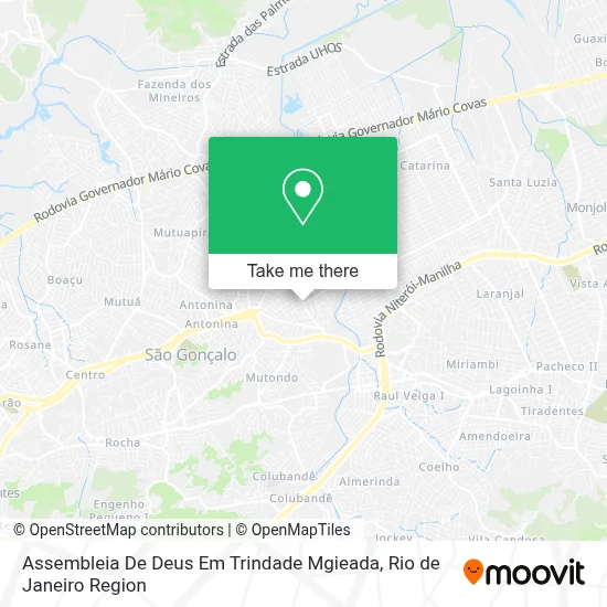 Assembleia De Deus Em Trindade Mgieada map