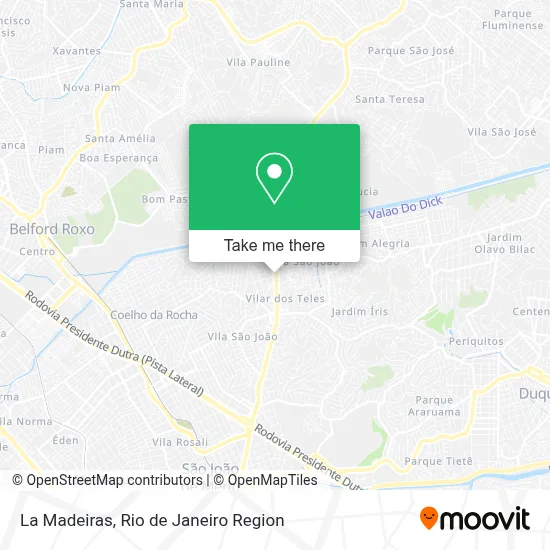 La Madeiras map