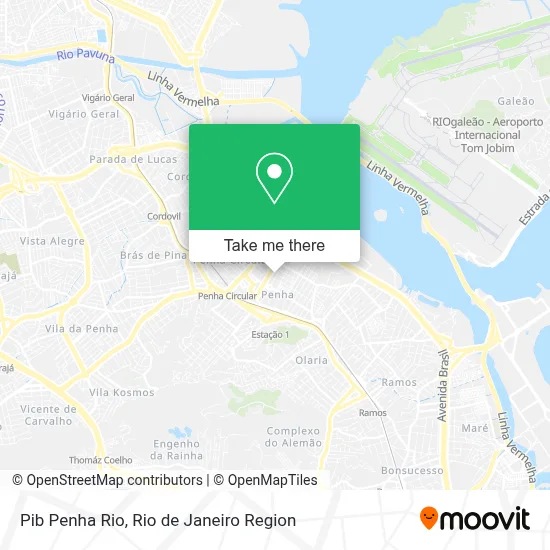 Pib Penha Rio map