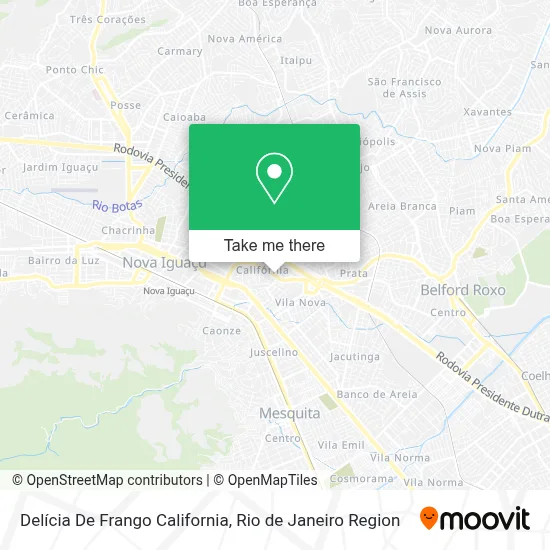 Delícia De Frango California map