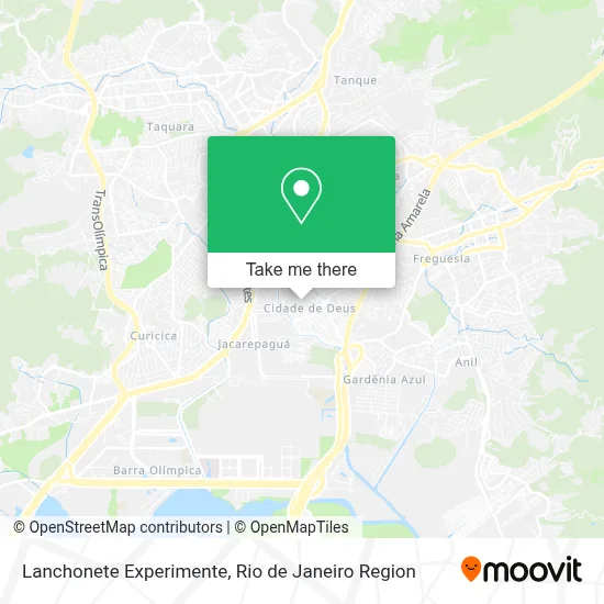 Lanchonete Experimente map