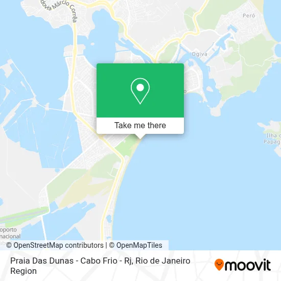Praia Das Dunas - Cabo Frio - Rj map