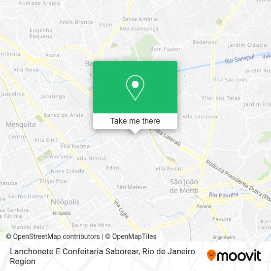 Lanchonete E Confeitaria Saborear map