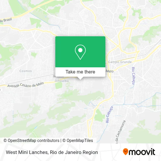 West Mini Lanches map