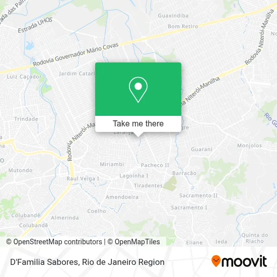 D'Familia Sabores map