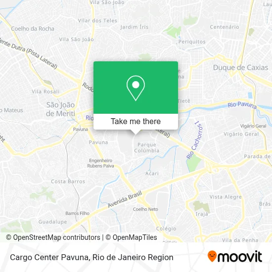 Cargo Center Pavuna map