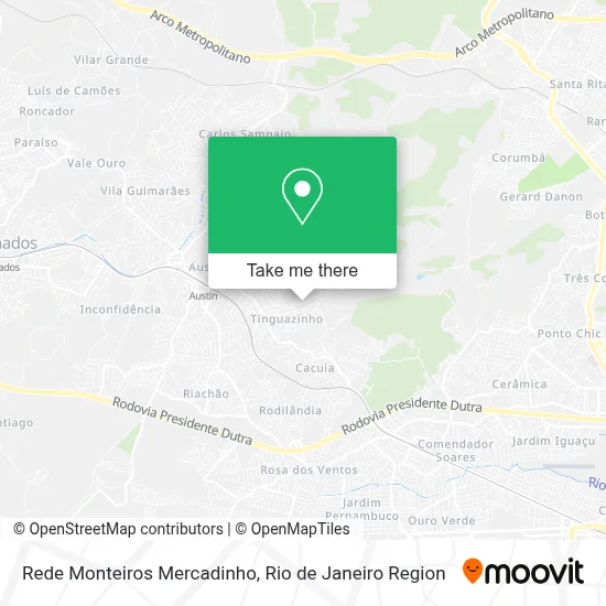 Rede Monteiros Mercadinho map
