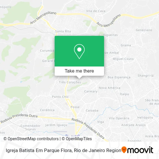 Igreja Batista Em Parque Flora map