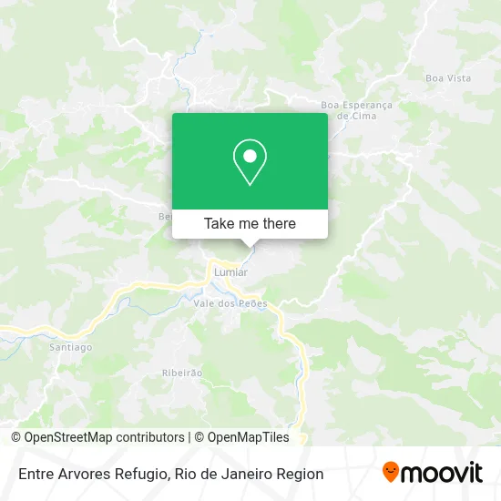 Entre Arvores Refugio map