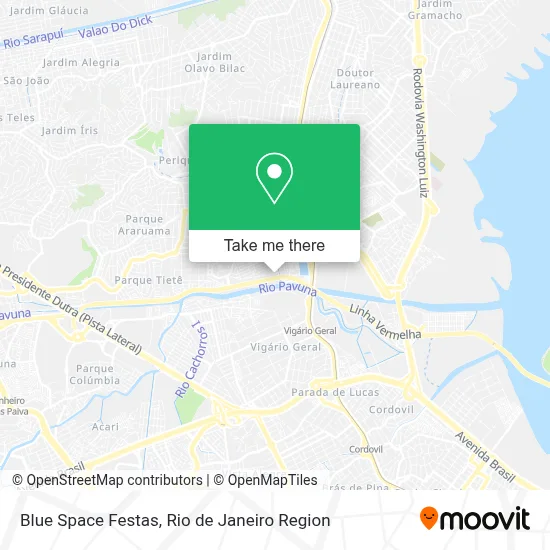 Blue Space Festas map