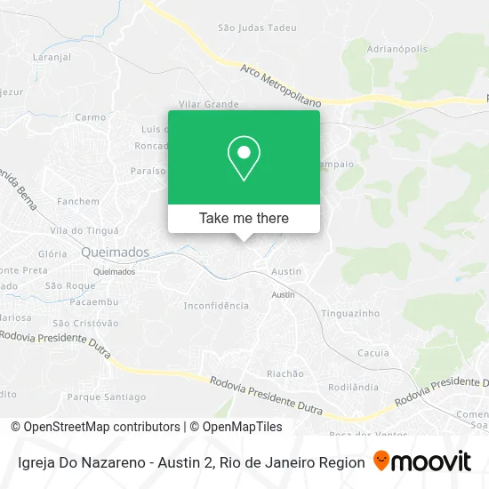 Igreja Do Nazareno - Austin 2 map