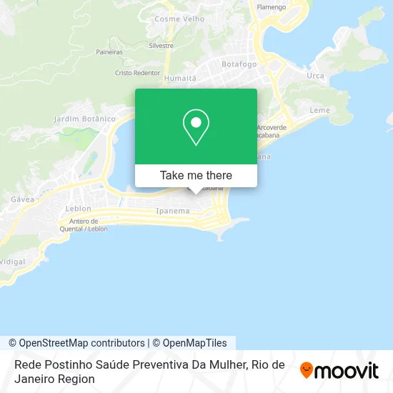 Rede Postinho Saúde Preventiva Da Mulher map