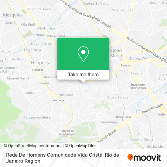 Rede De Homens Comunidade Vida Cristã map