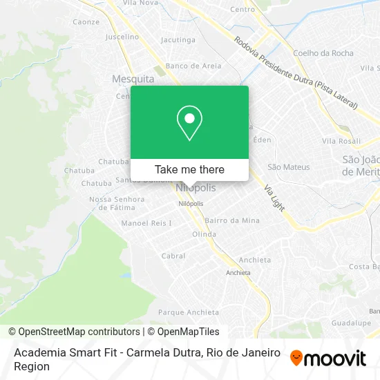 Academia Smart Fit - Carmela Dutra map