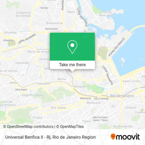 Universal Benfica II - Rj map