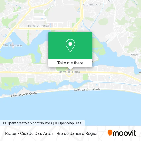 Riotur -  Cidade Das Artes. map