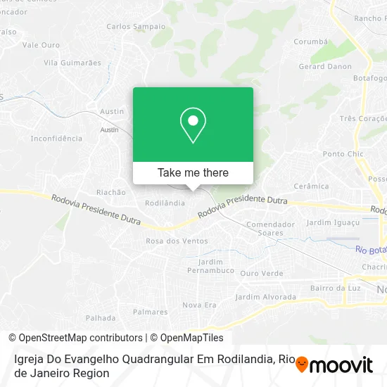 Igreja Do Evangelho Quadrangular Em Rodilandia map
