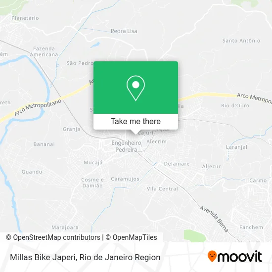 Millas Bike Japeri map