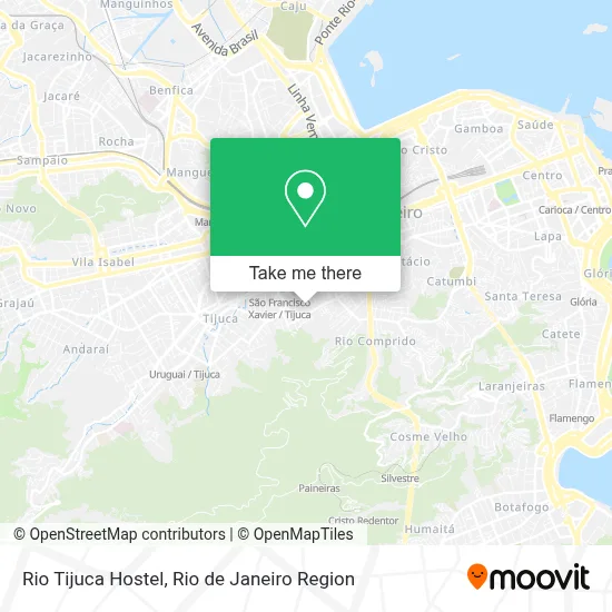 Rio Tijuca Hostel map