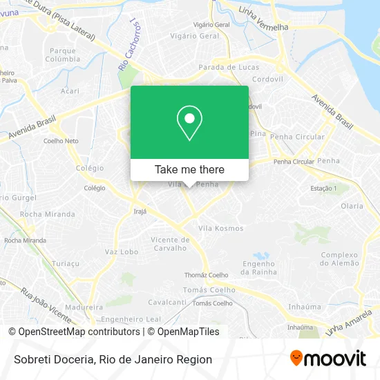 Sobreti Doceria map
