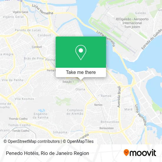 Penedo Hotéis map
