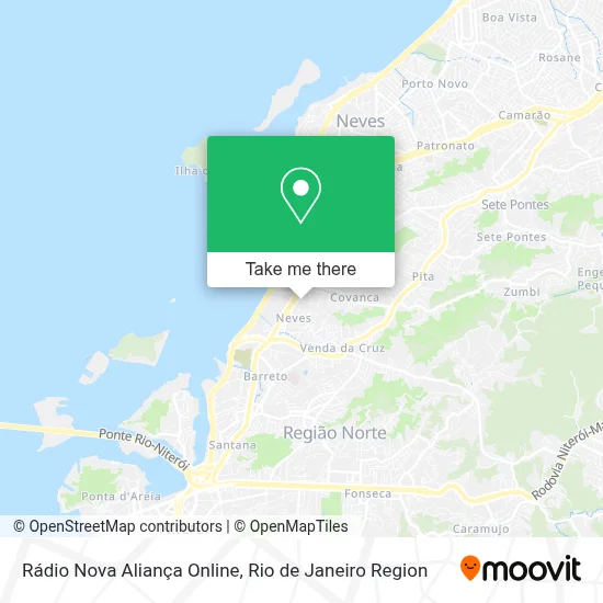 Rádio Nova Aliança Online map