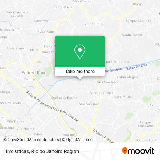 Evo Óticas map