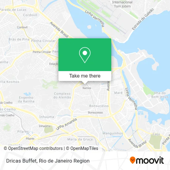 Dricas Buffet map