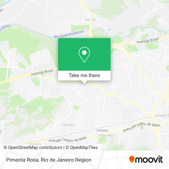 Pimenta Rosa map