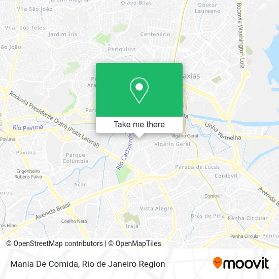 Mania De Comida map