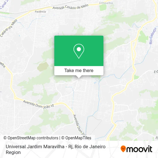 Universal Jardim Maravilha - Rj map