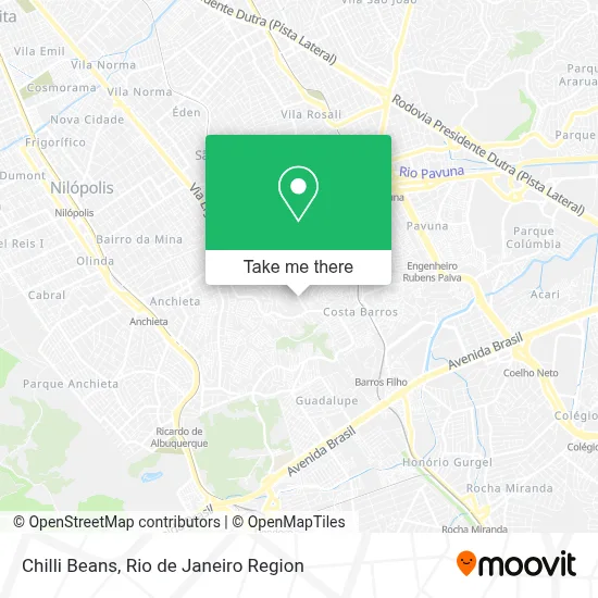 Chilli Beans map