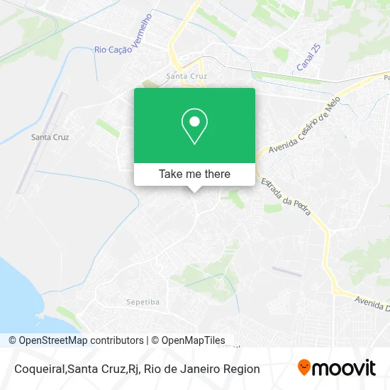 Coqueiral,Santa Cruz,Rj map