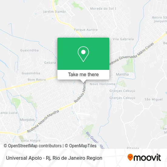 Universal Apolo - Rj map