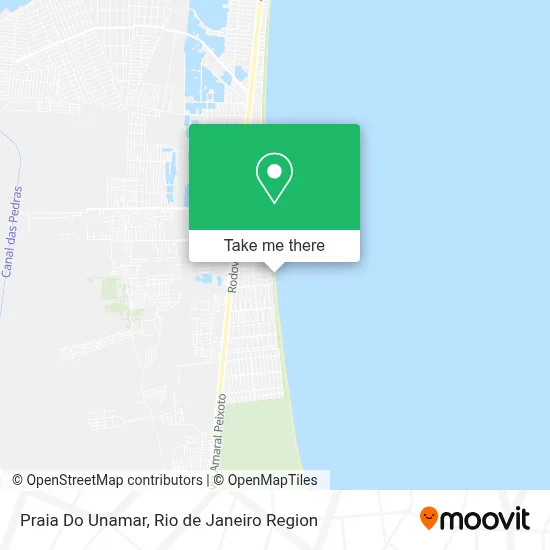 Praia Do Unamar map