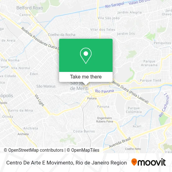 Centro De Arte E Movimento map