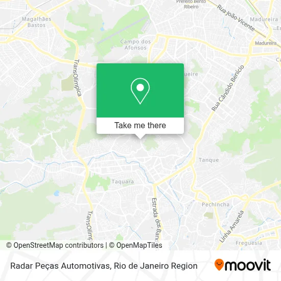 Radar Peças Automotivas map