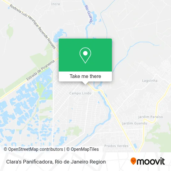 Clara's Panificadora map