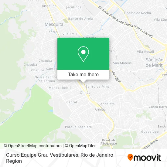 Curso Equipe Grau Vestibulares map